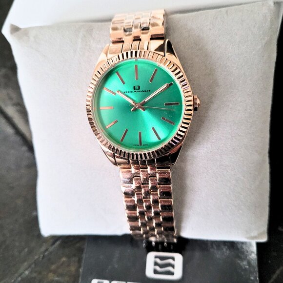 Oceanaut Women's OC7412 Rose Gold Green Dial Dress Watch - Picture 5 of 6